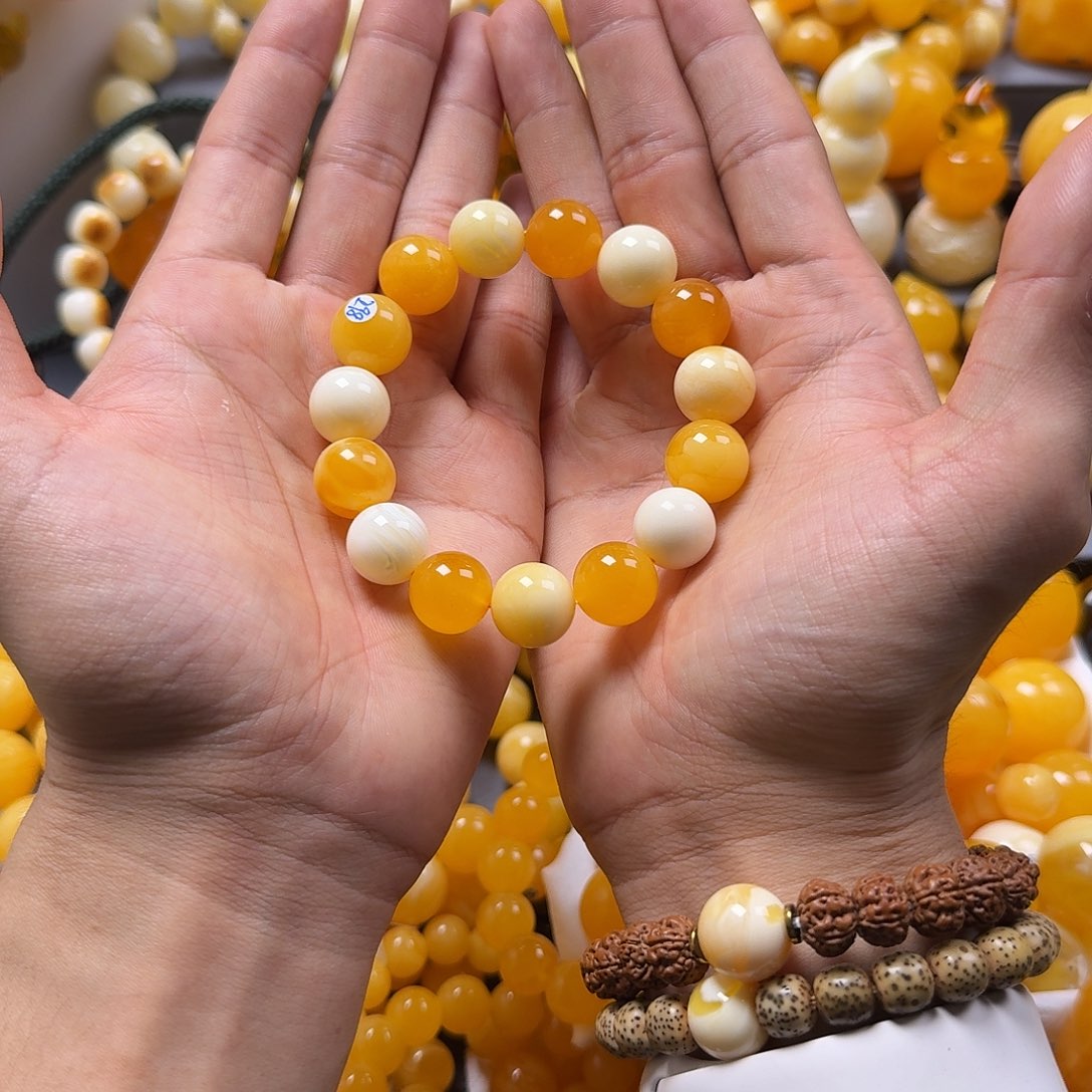 琥珀珠宝奇石未镶嵌14mm