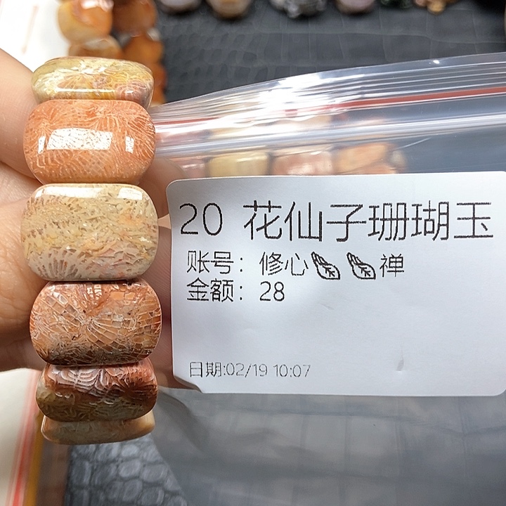 硅化珊瑚（珊瑚玉）手镯未镶嵌修***禅20