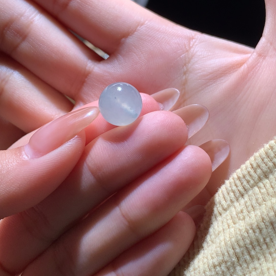 翡翠裸石天空蓝珠珠卡11