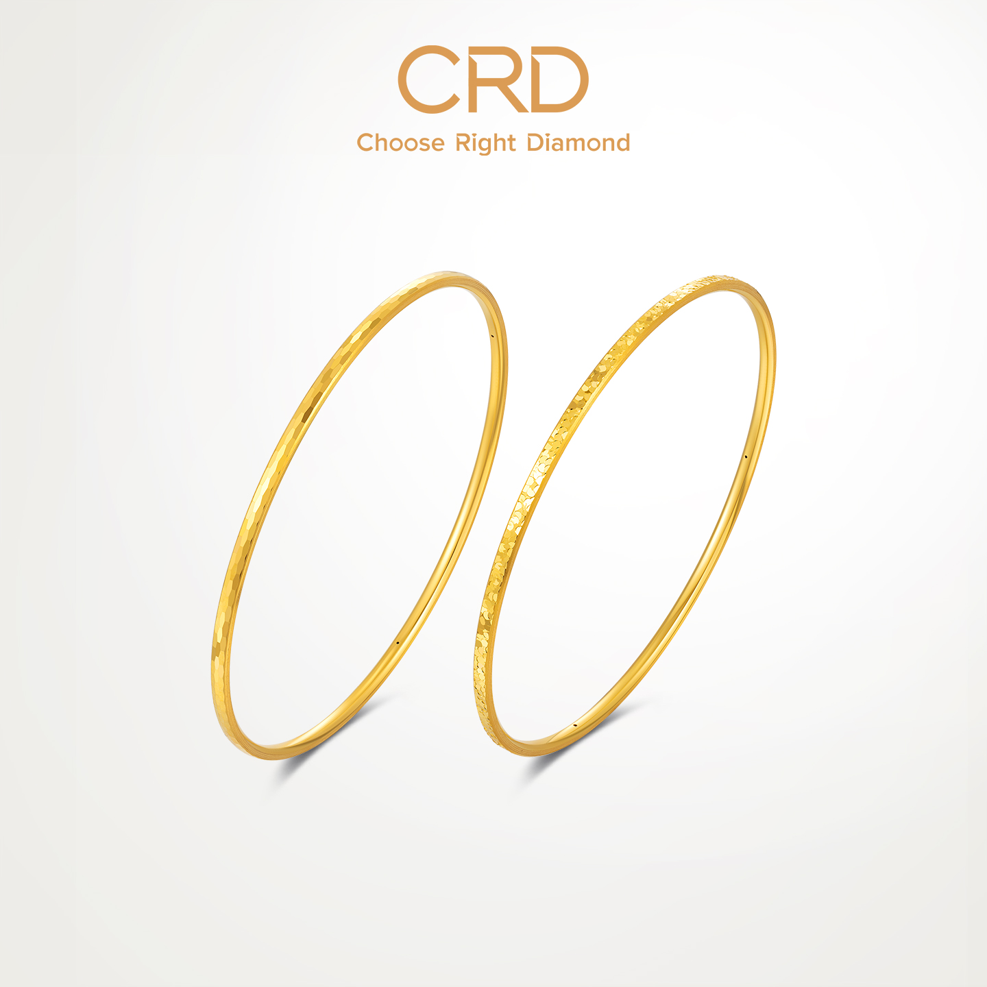 CRD克徕帝福泽足金手镯黄金小金条碎碎冰手镯5D硬金女款送礼推荐