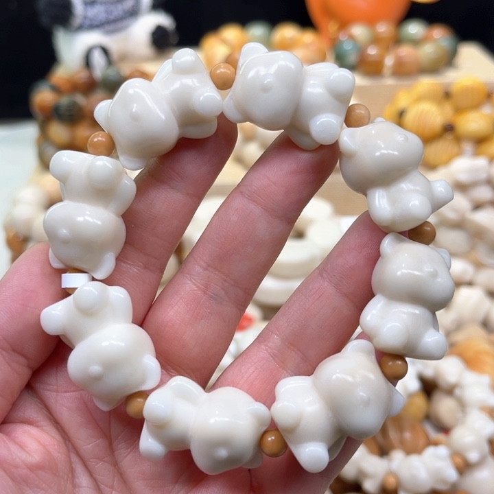 菩提根/象牙果吊坠象牙果抱抱熊全品1-13-121