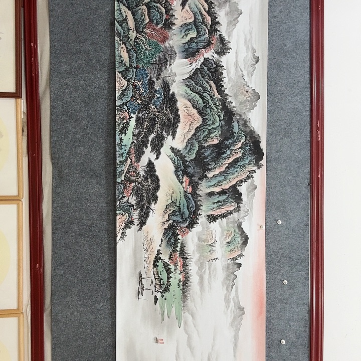 国画手绘国画江山如画