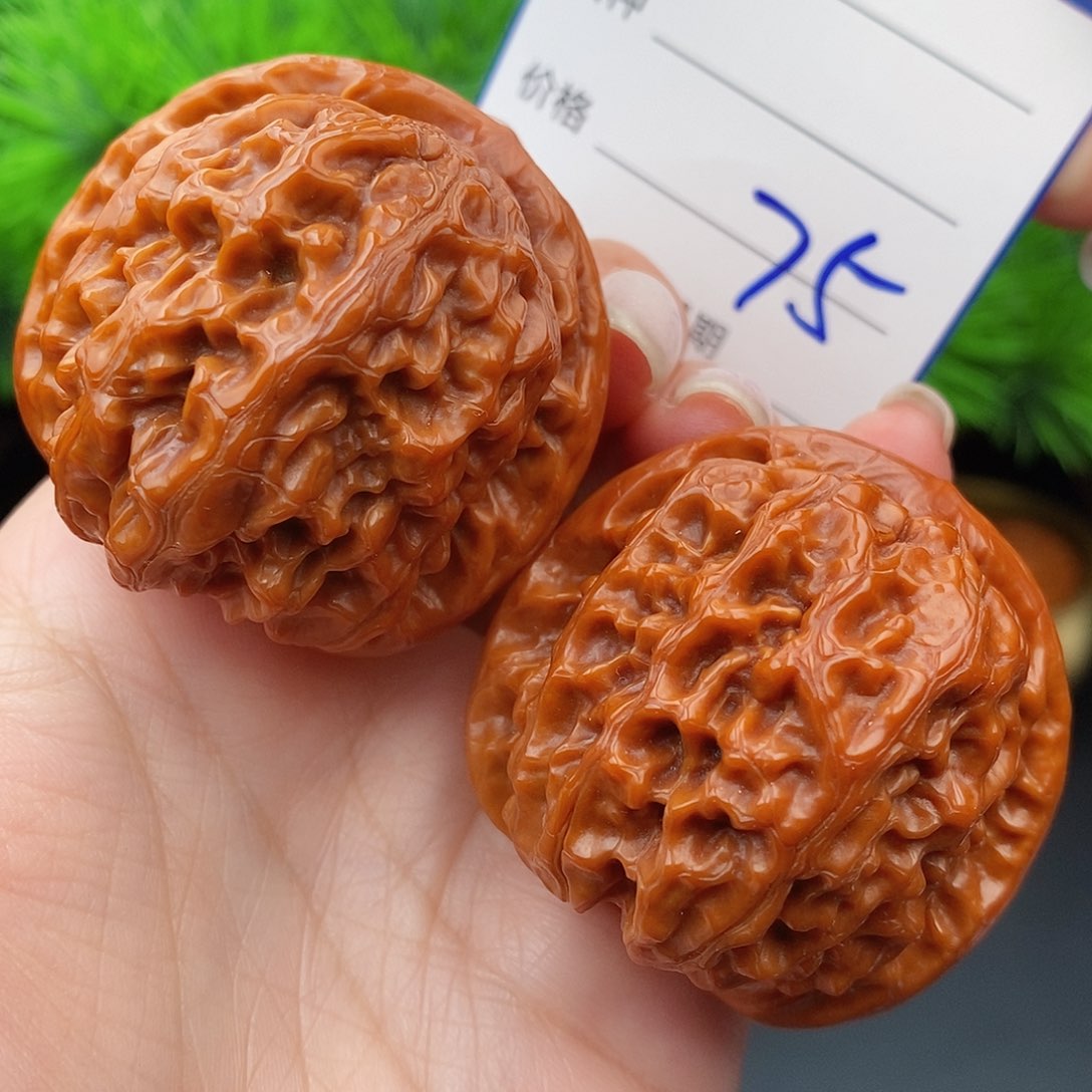 文玩核桃把件45蓟县元宝75