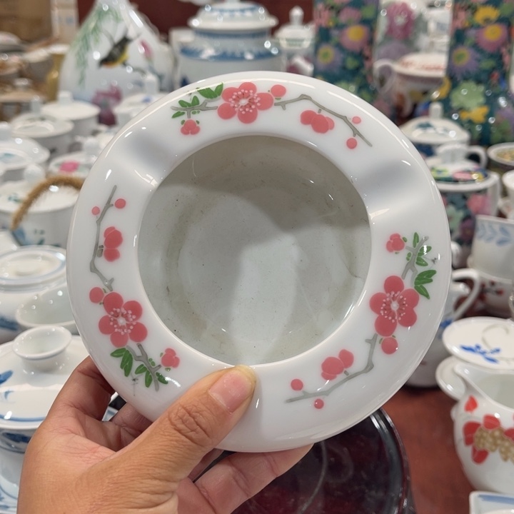 醴陵釉下高温瓷器手绘13厘米