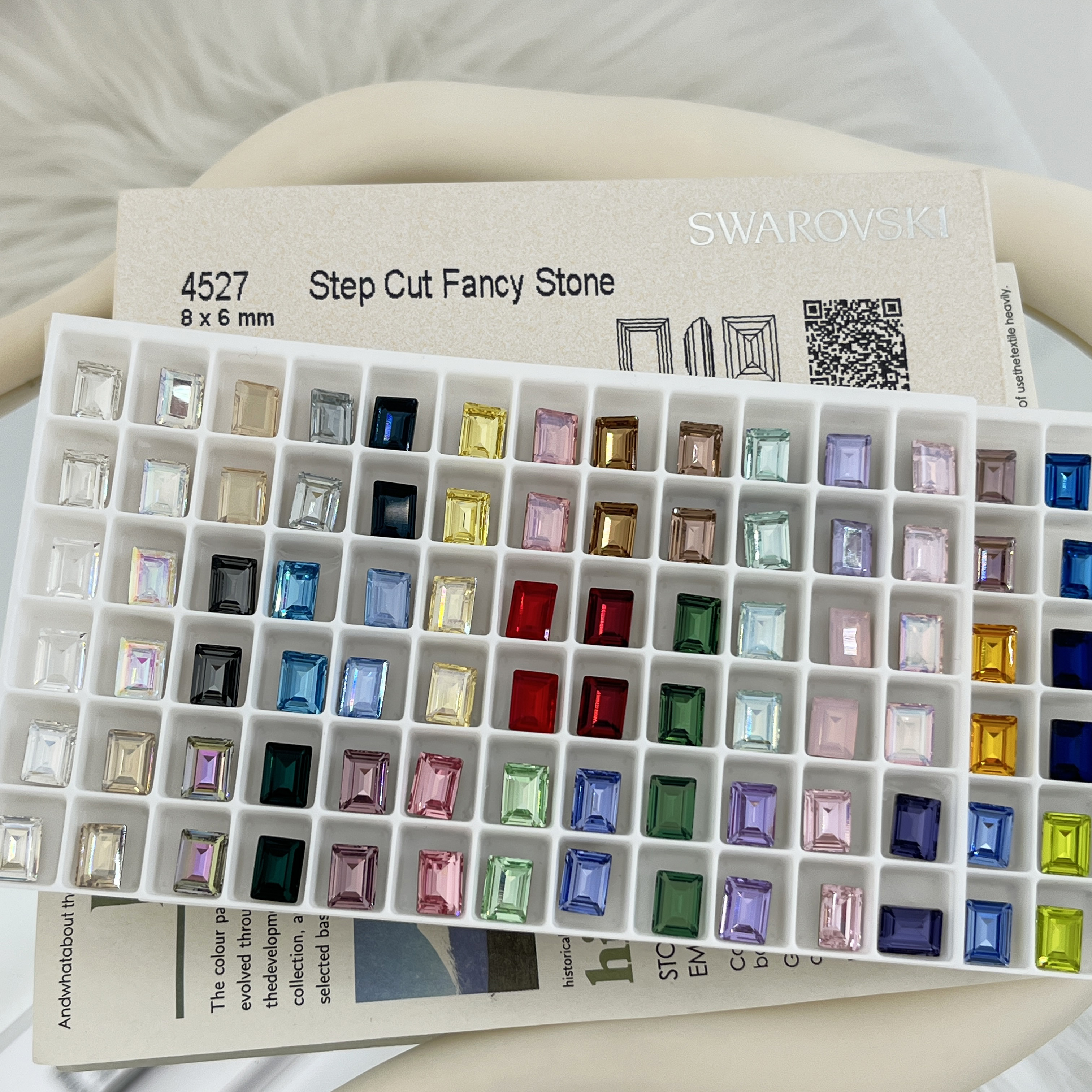 美甲饰品奥地利正品华子8*6方糖4527精工高品质 超闪2颗 美甲钻饰