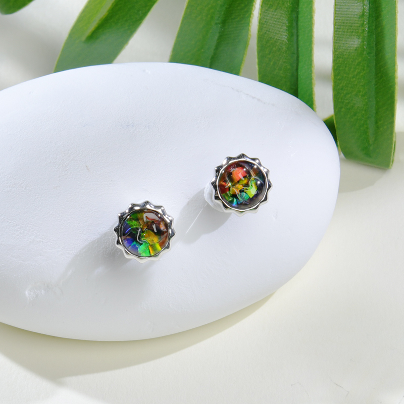 【E04-3 斑彩九尾狐耳钉】多样性发其一