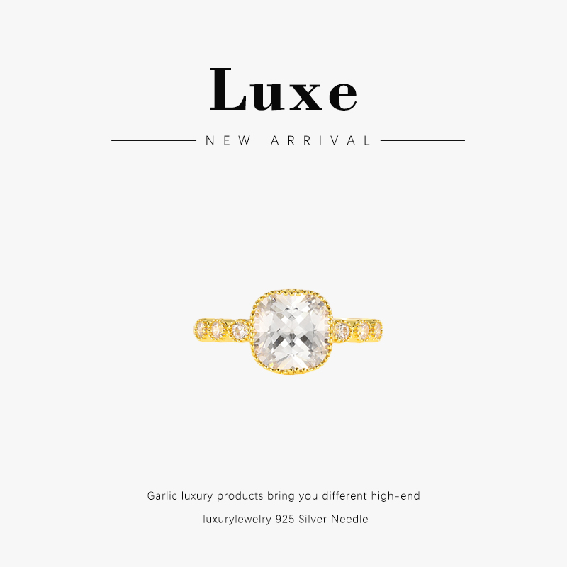 合金合成锆石戒指 【琴愿为你】高端优雅贵气女戒指YJ150588