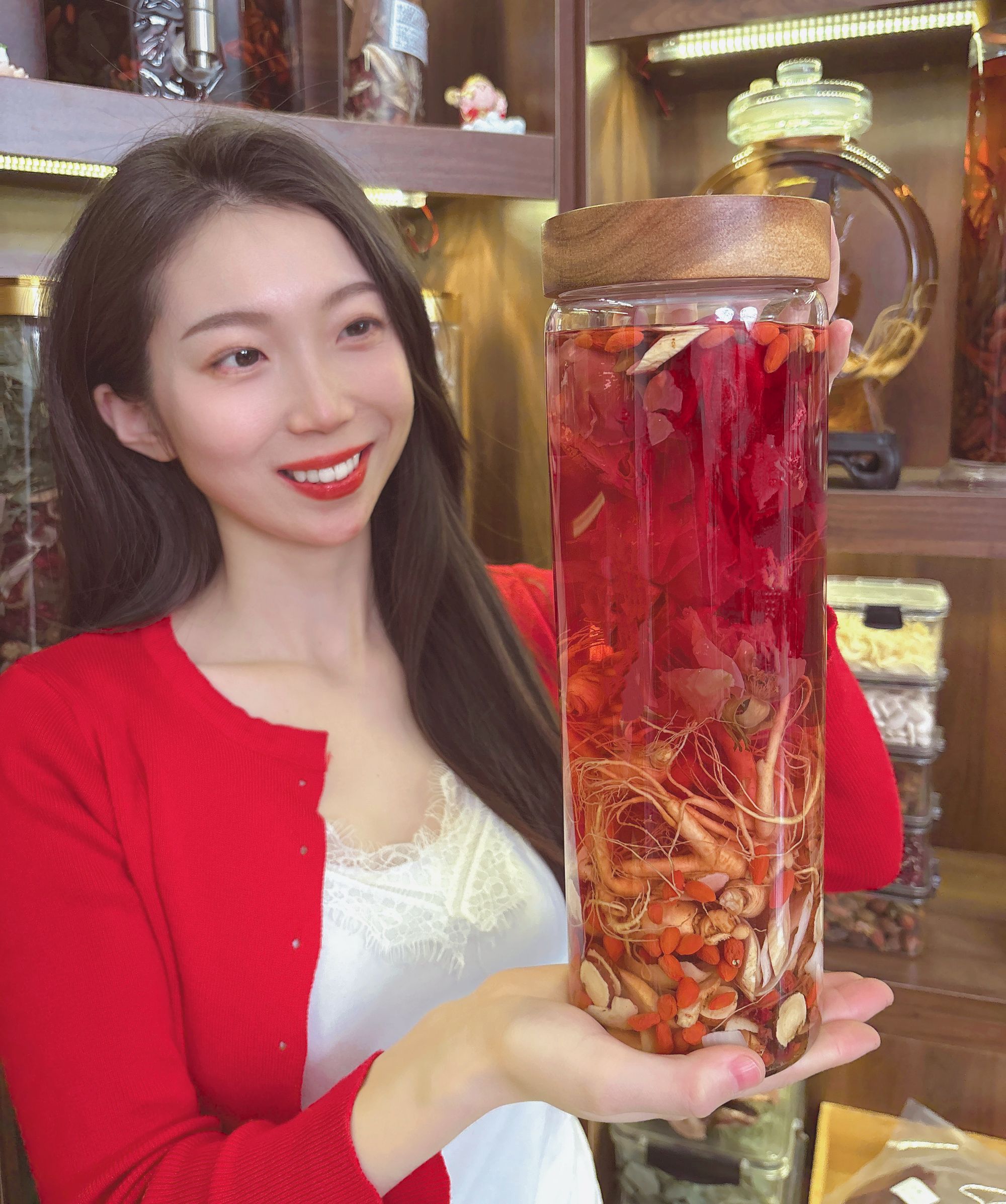 女士款 鲜人参泡酒好材料 保真保纯  带专用泡酒瓶