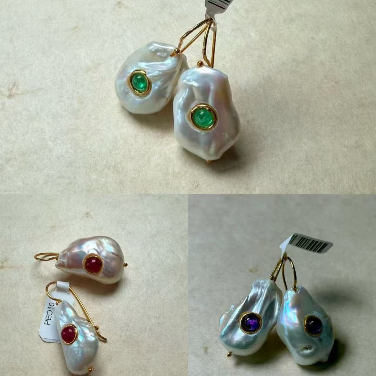 铜合金仿珍珠耳饰 意大利手工饰品 MIKI古典高级小众珍珠耳环