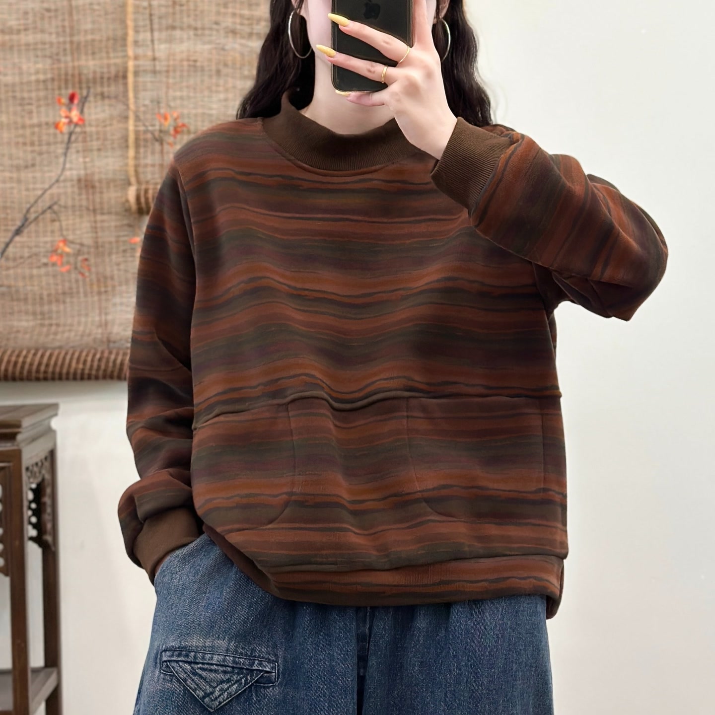 16273新款春秋休闲减龄印花百搭潮流卫衣