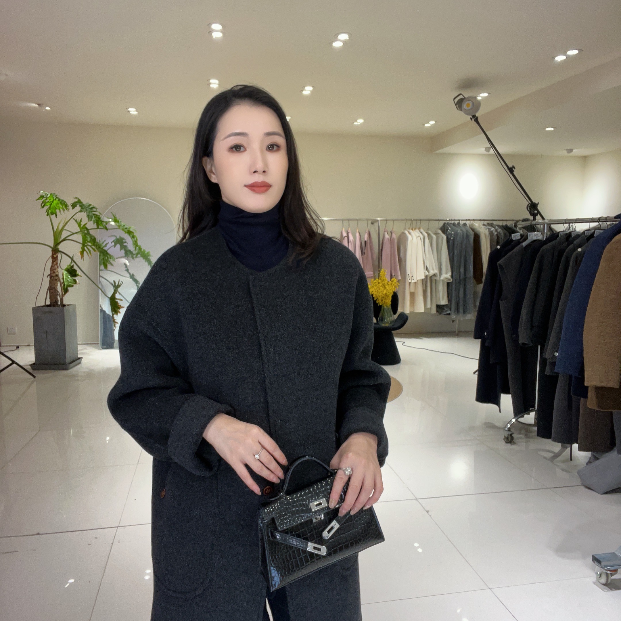  【赛姐高奢】骆驼绒大衣气质时尚休闲百搭宽松秋冬C317