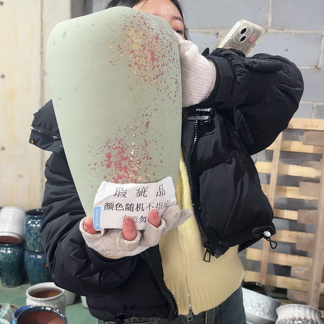 瑕疵一个高31/17红陶