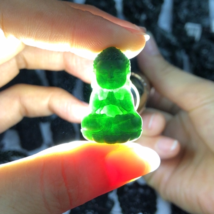 定制翡翠未镶嵌宝宝佛