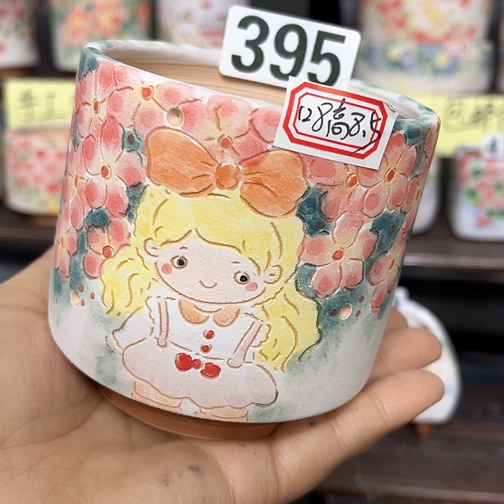 红陶手工制作多肉花盆