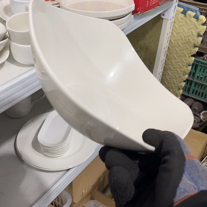 瓷片国营厂强化瓷四角碗一个 9英寸