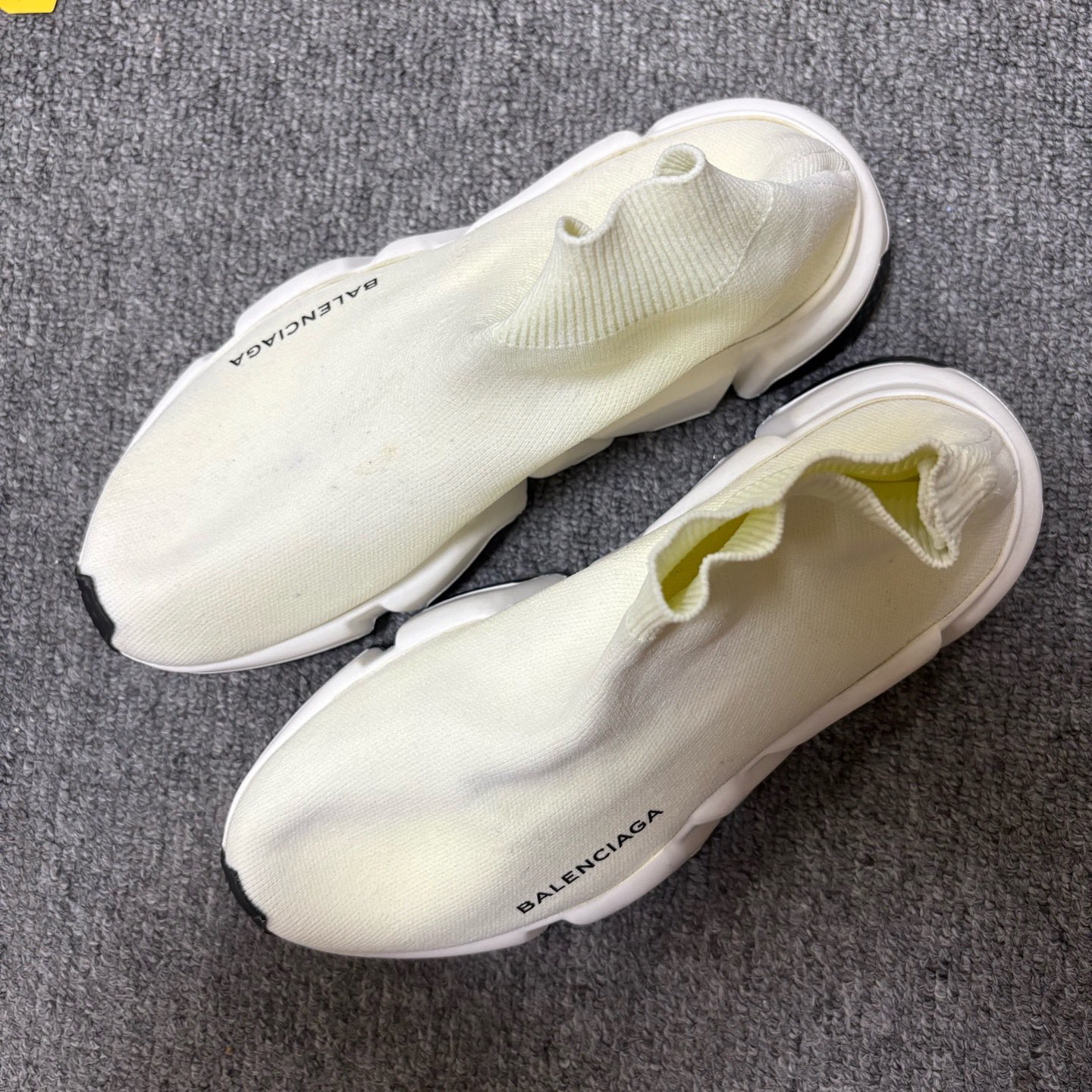 95新 Balenciaga/巴黎世家 Speed 圆头厚底高帮跑步鞋 37码/12513