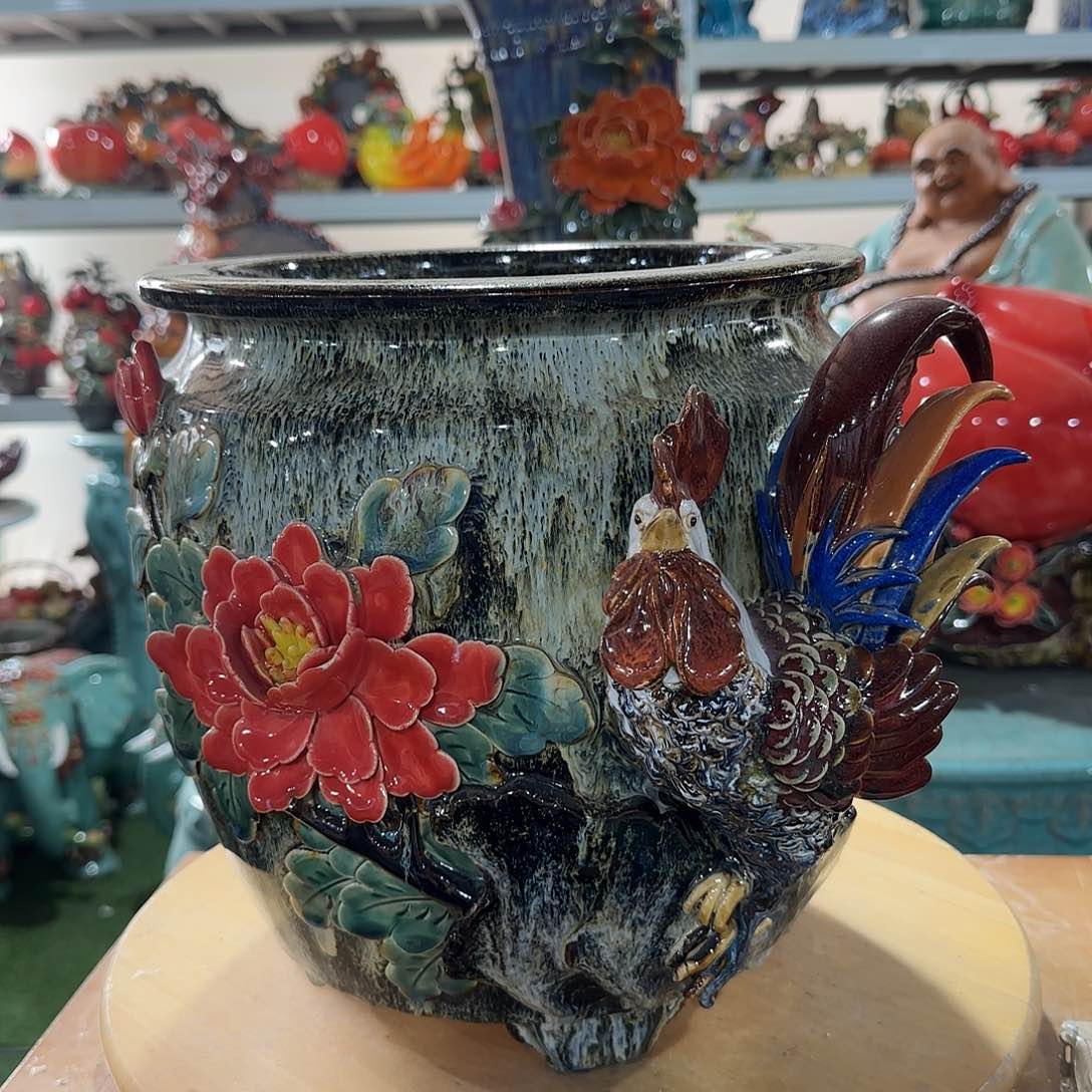 红陶(****_岭南10湾花盆