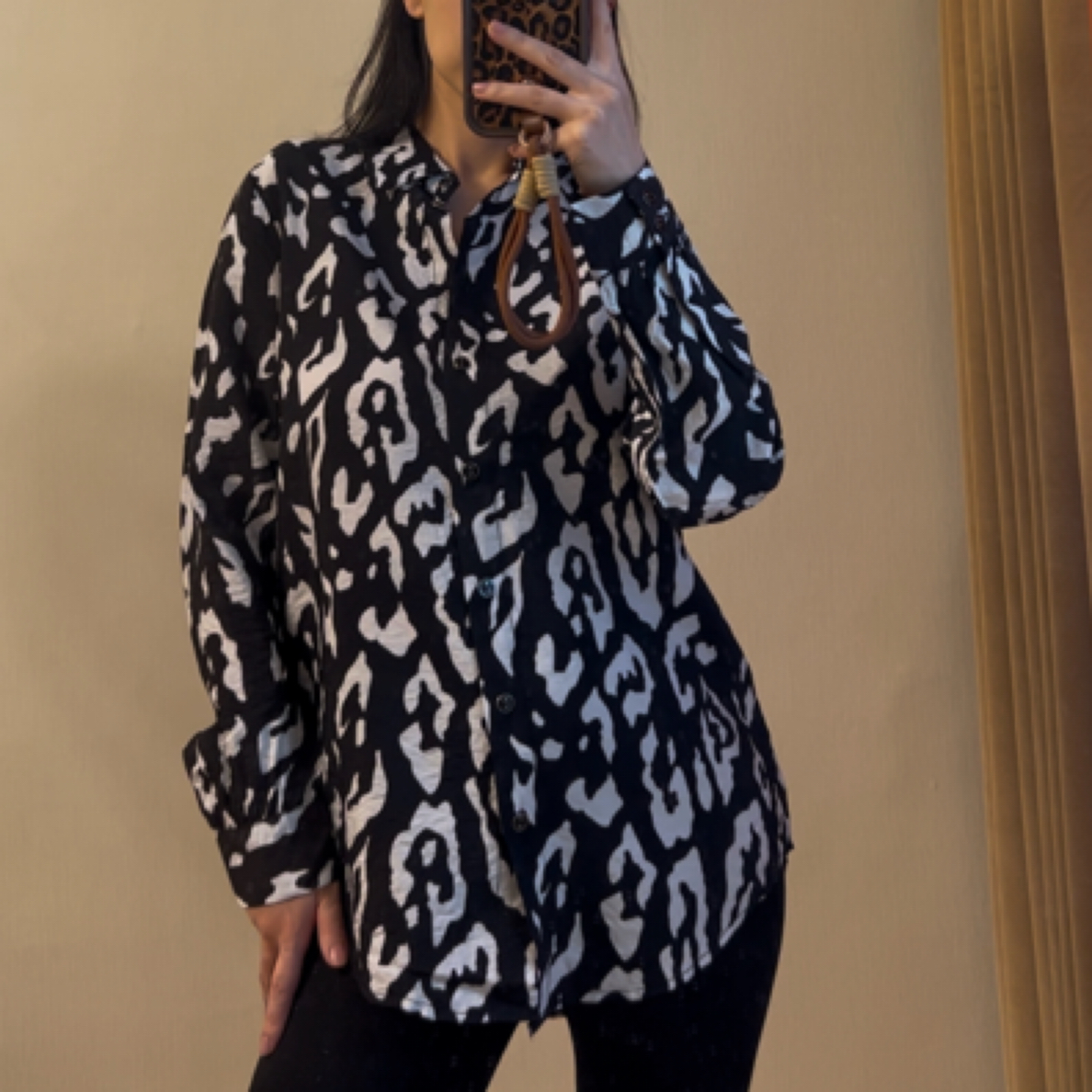 满印时尚加厚复古港风针织常规情侣长袖复古翻领韩版衬衫冬季