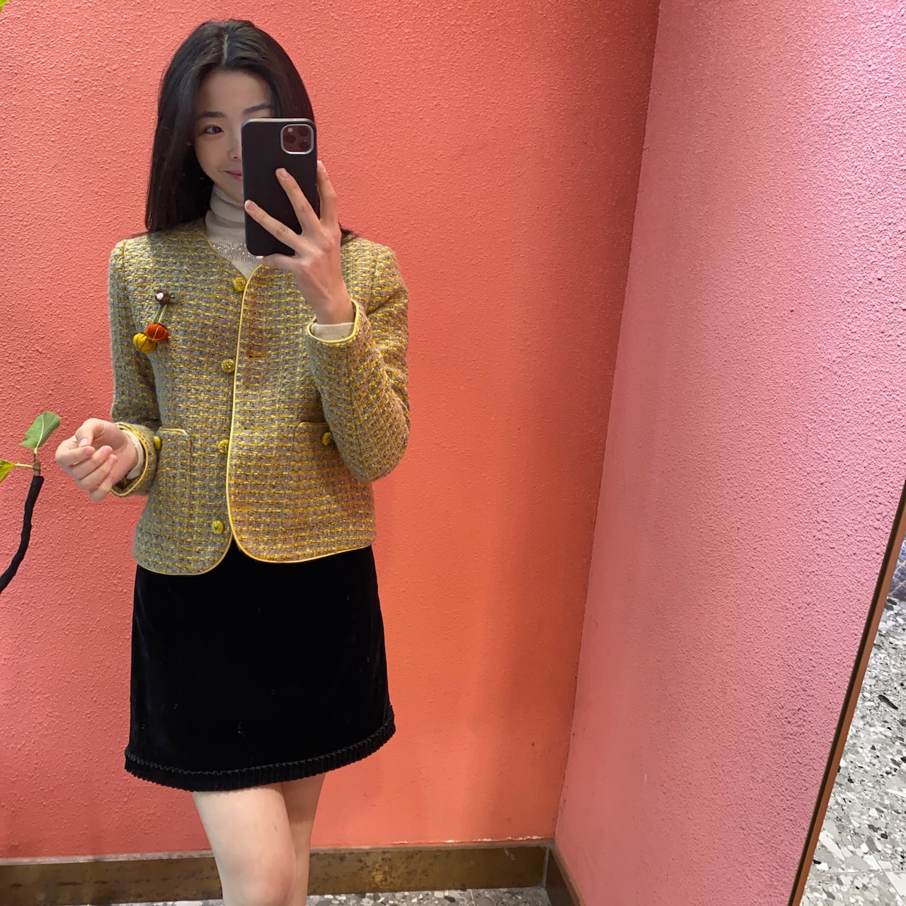 （默茗服装）果果胸针小香外套