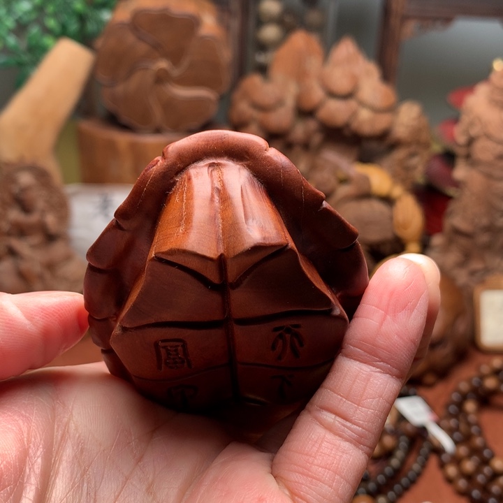 檀香木把件老山檀富甲瑕疵