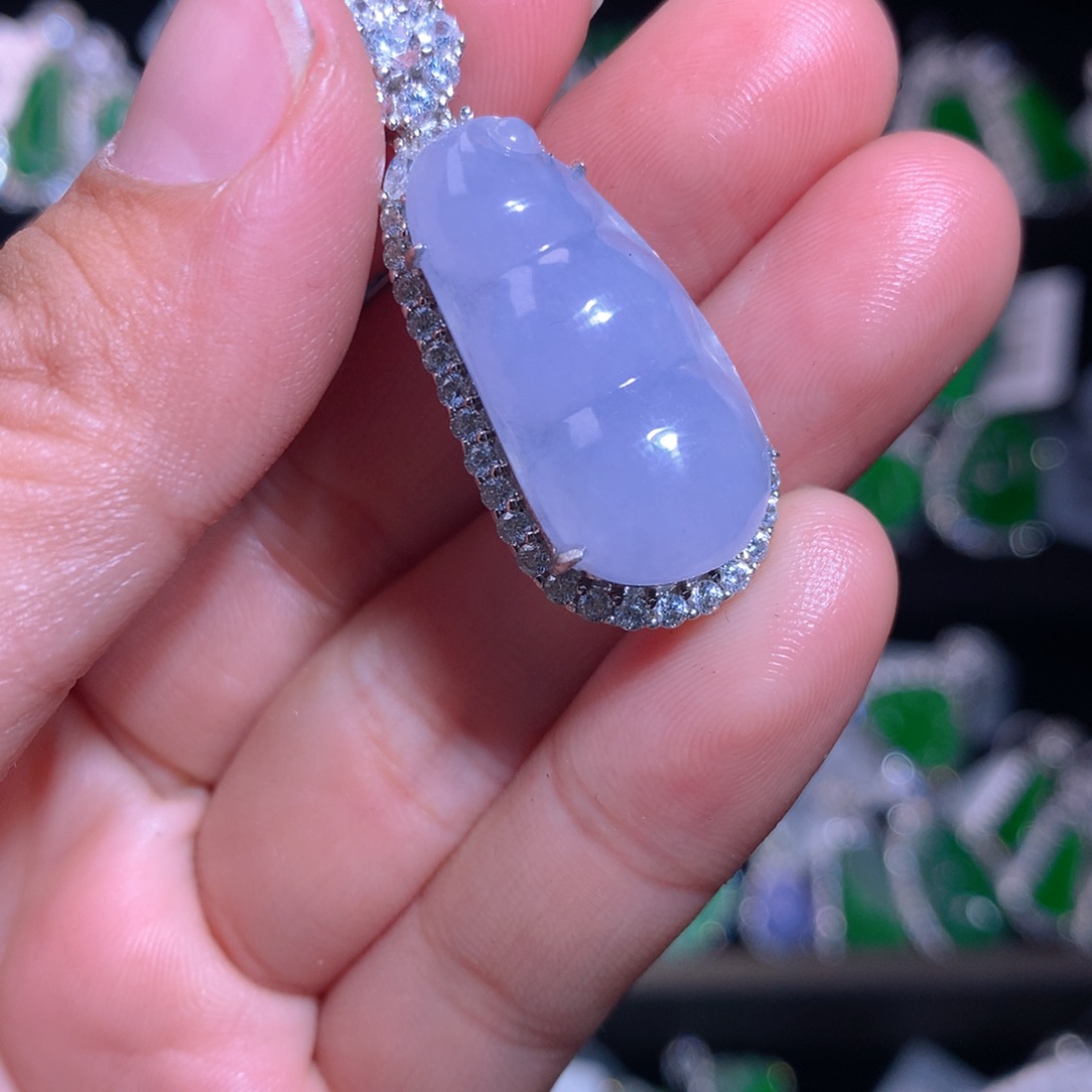 【闪购商品】颈饰银S925镶嵌翡翠天然翡翠