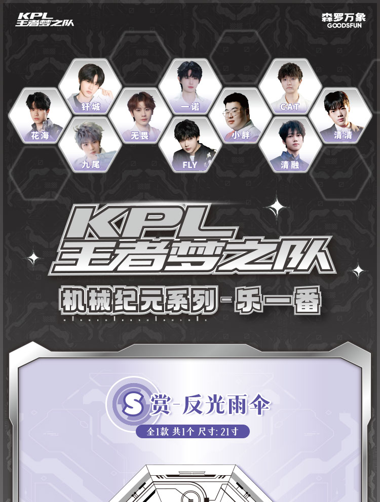（玩拆盒）森罗万象《KPL王者梦之队》机械纪元-乐一番周边盲盒