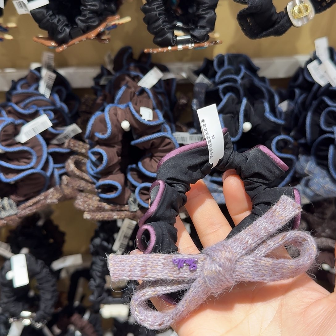 布艺非金属紫色面膜圈