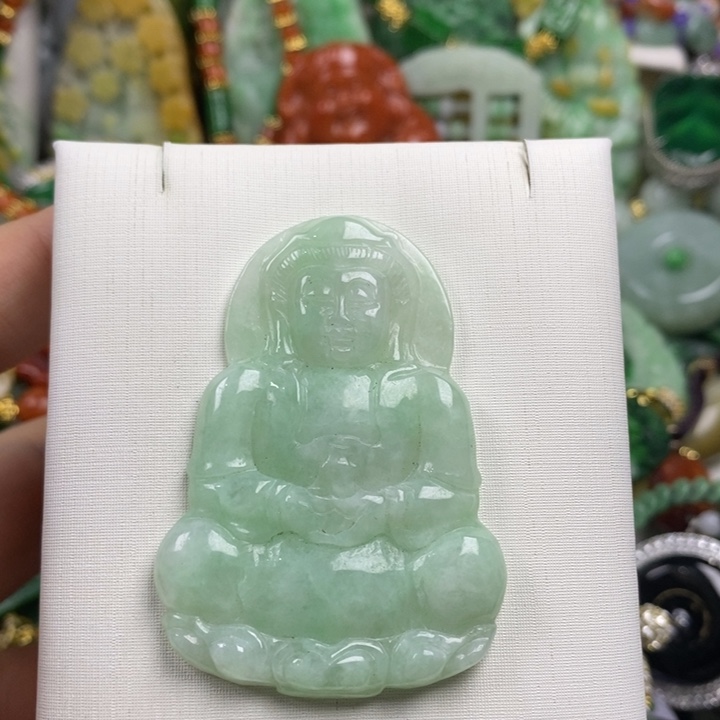 翡翠未镶嵌吊坠(赠链)