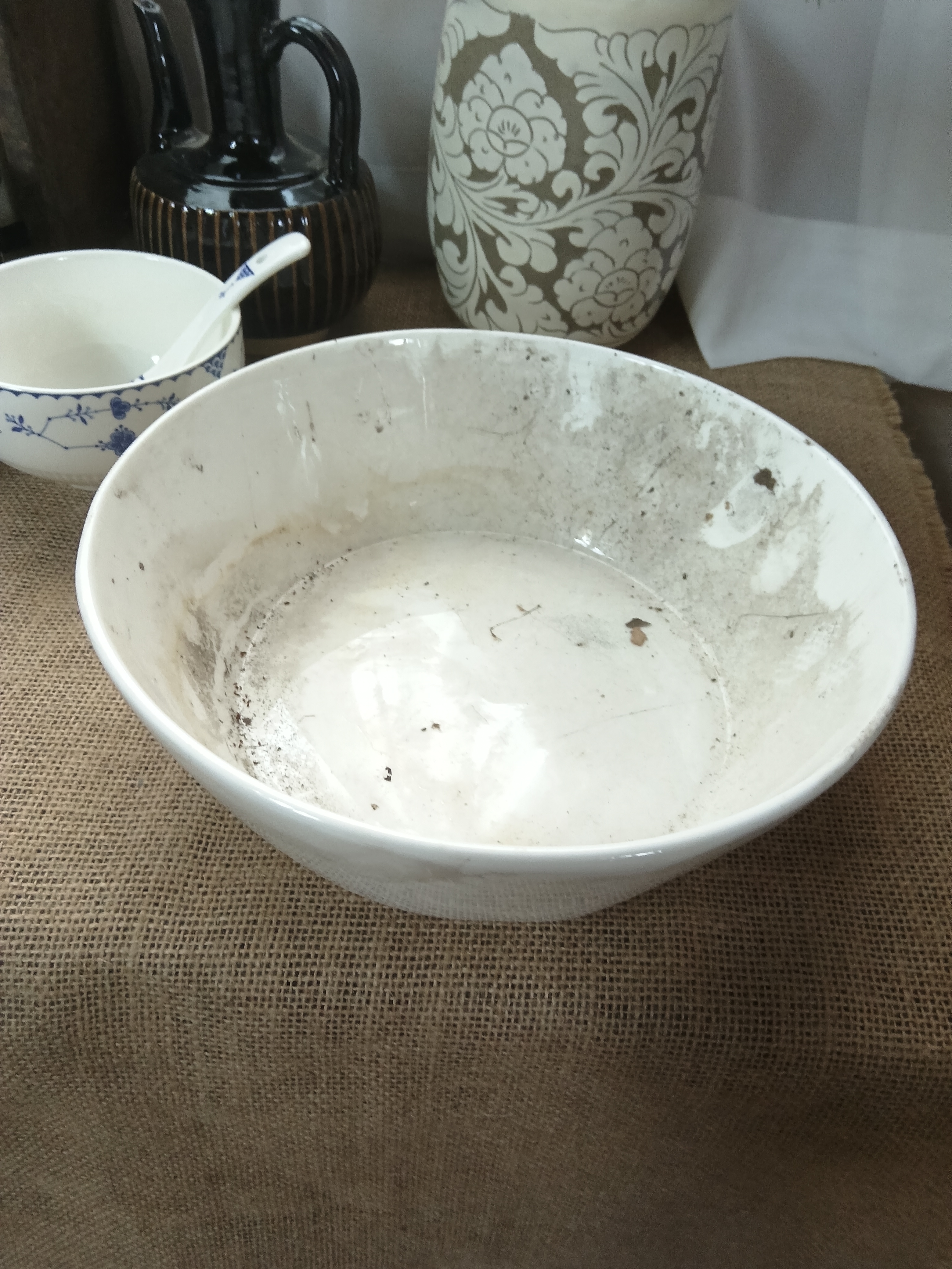 国营尾货骨瓷大方碗一个