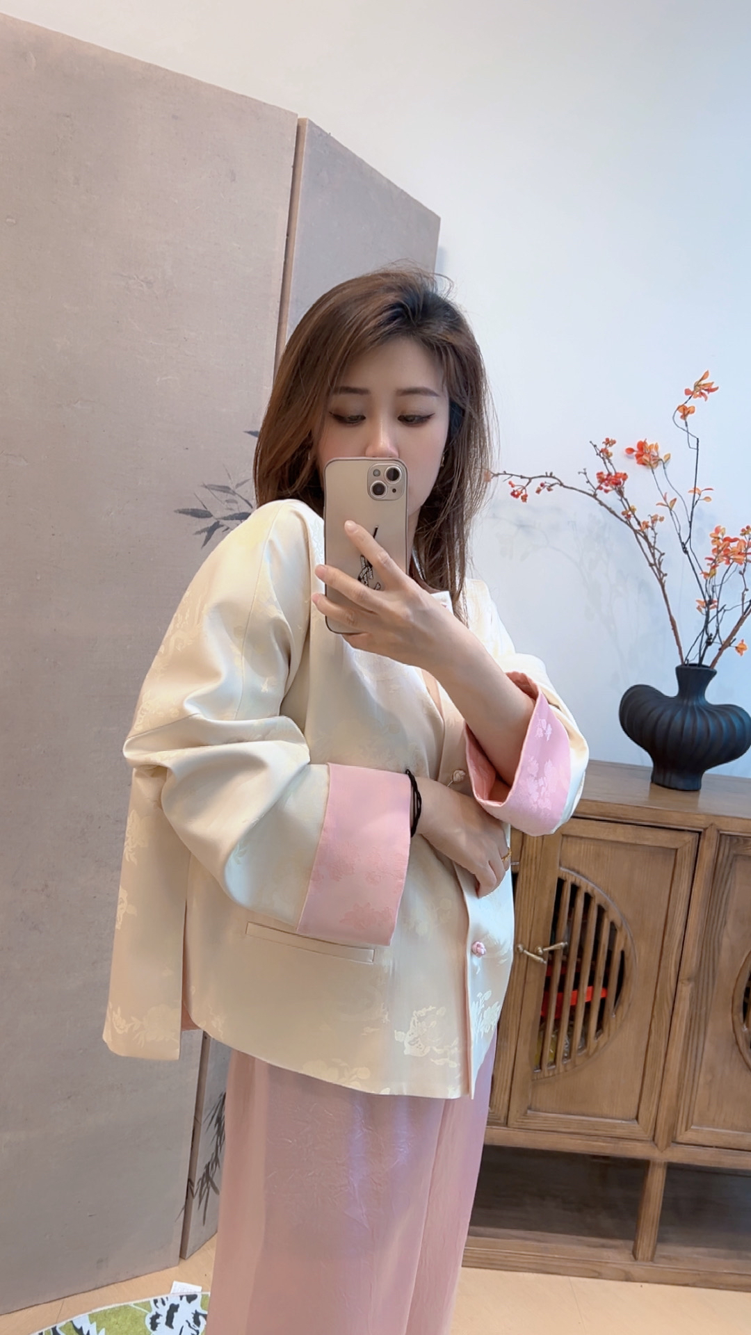 新中式两面穿短外套小众设计感上衣韩版小个子