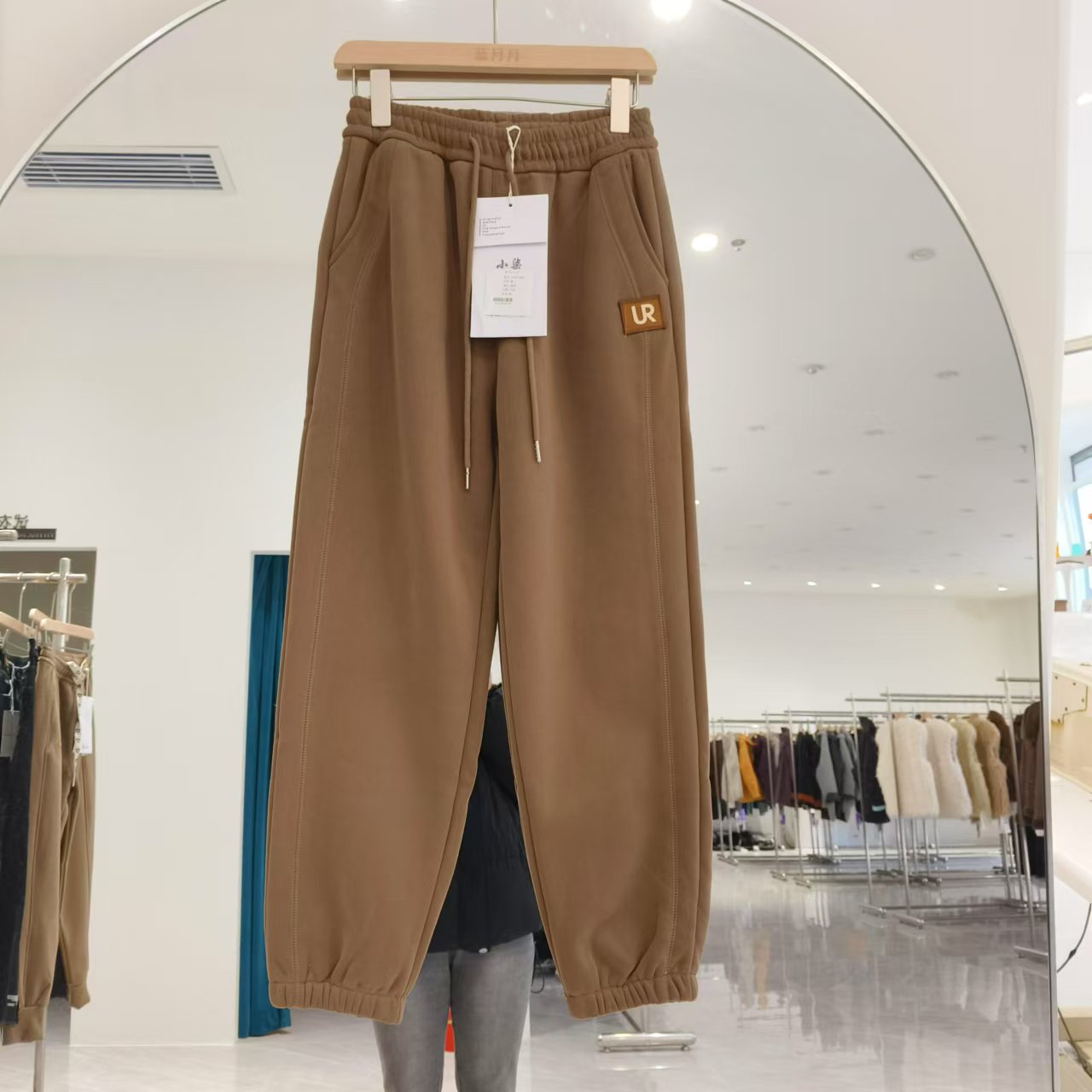 【1550】加厚冬季秋冬新款女加绒运动裤哈伦宽松休闲卫裤女裤长91