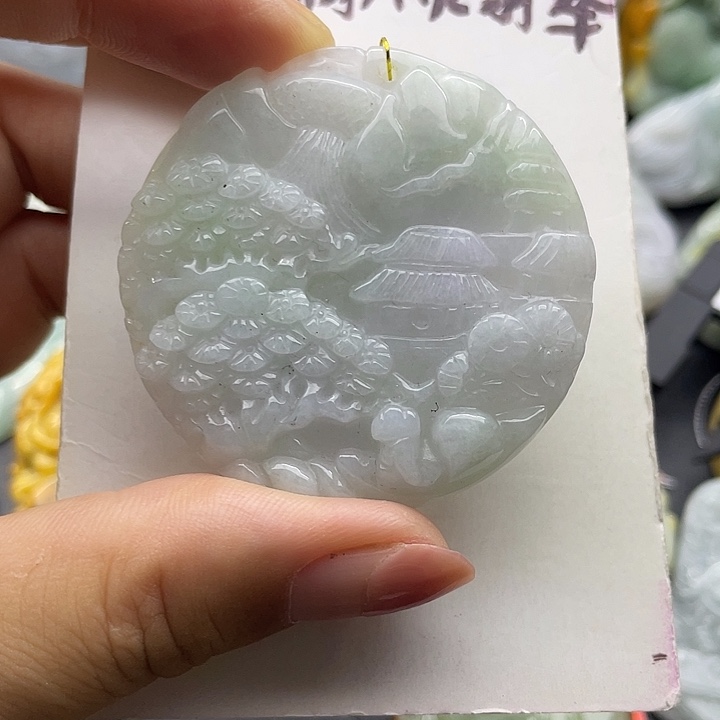 翡翠未镶嵌颈饰天然翡翠