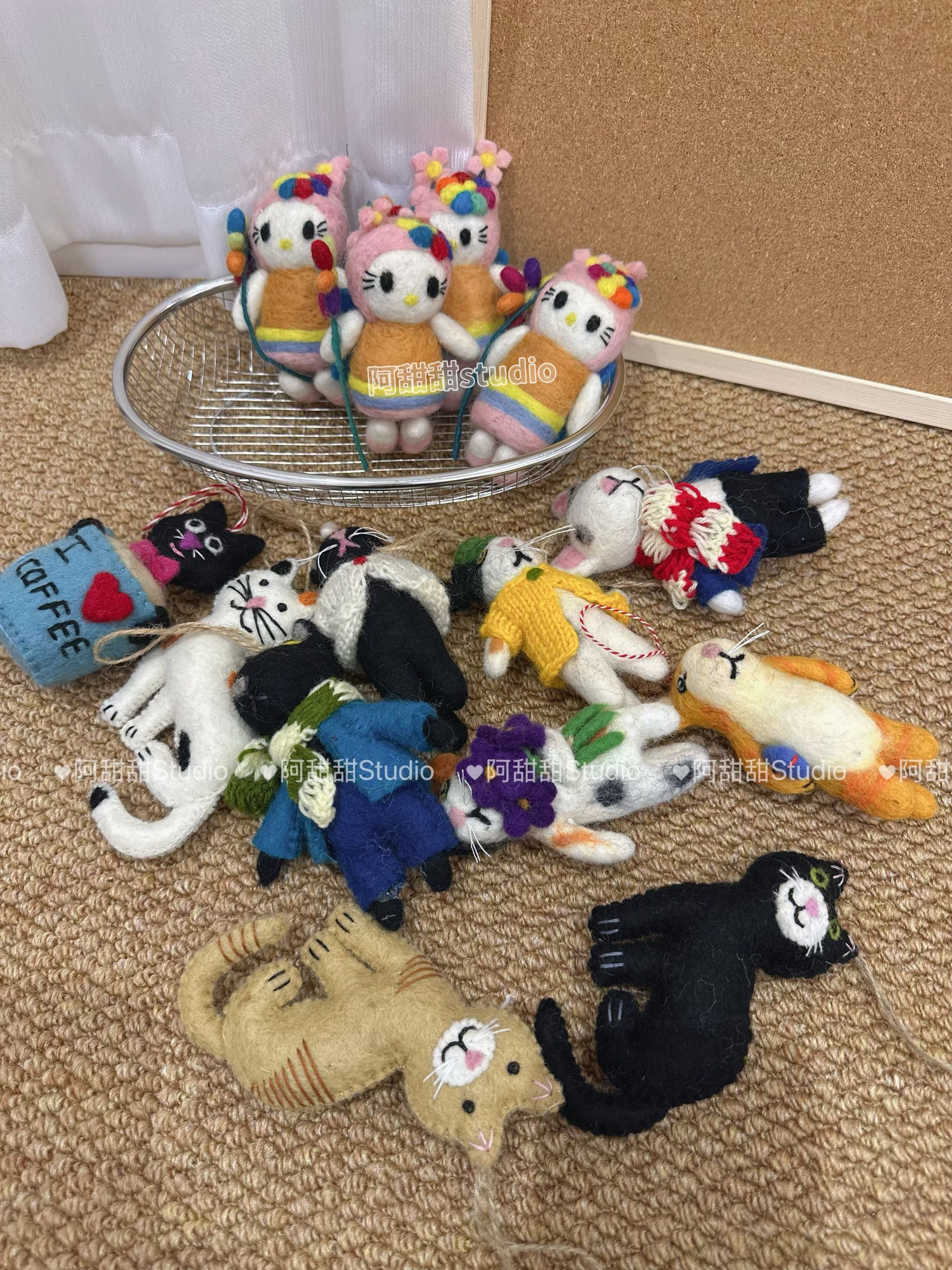 【小猫猫】阿甜甜Studio纯手工羊毛毡挂件