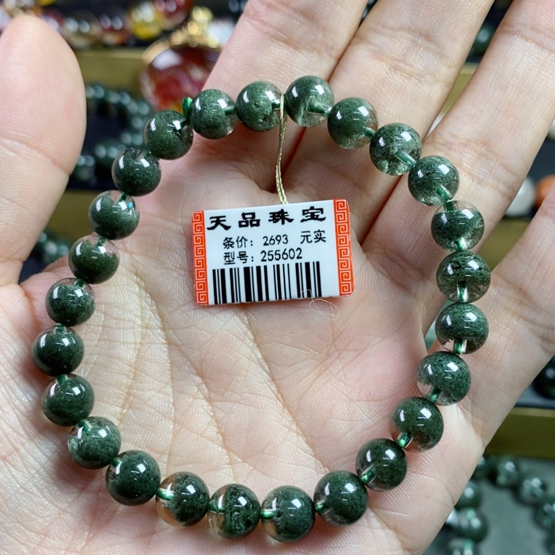 水晶手串未镶嵌敬*绿幽灵255602