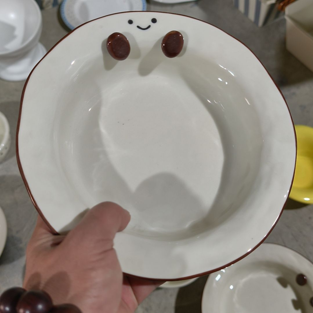 瓷瑕疵陶瓷介意不拍可豆碗