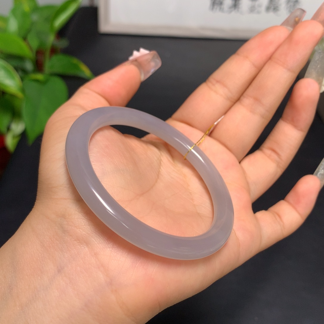 和田玉手镯未镶嵌55