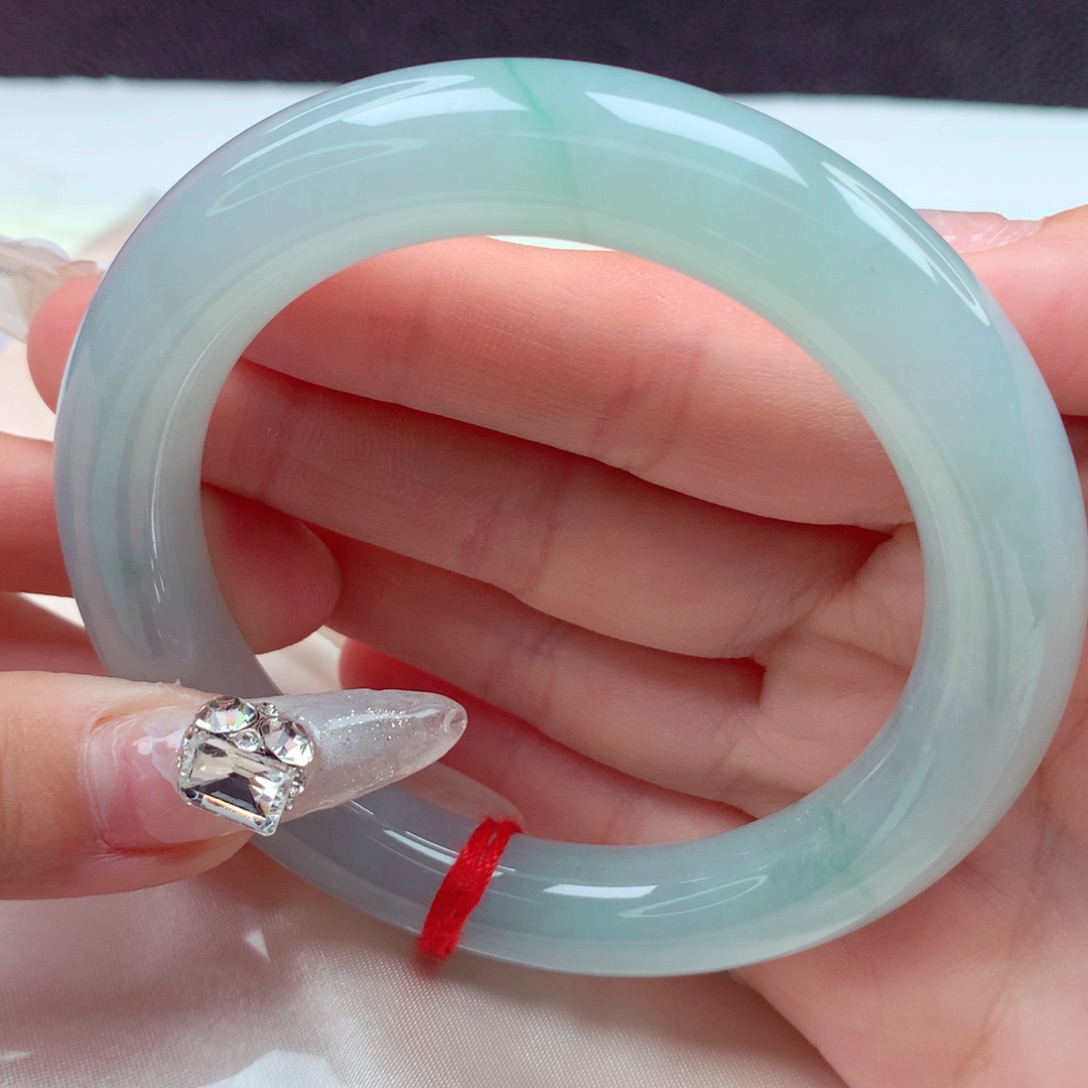 翡翠手镯未镶嵌天然缅甸翡翠A货手镯 7号