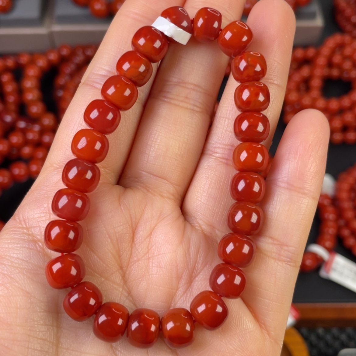 【闪购商品】南红玛瑙手链未镶嵌家***柚花