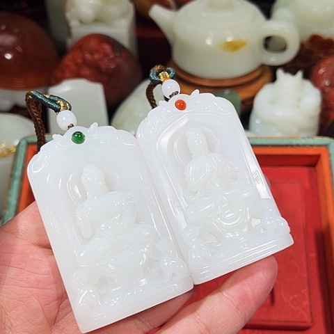 和田玉未镶嵌挂件树*