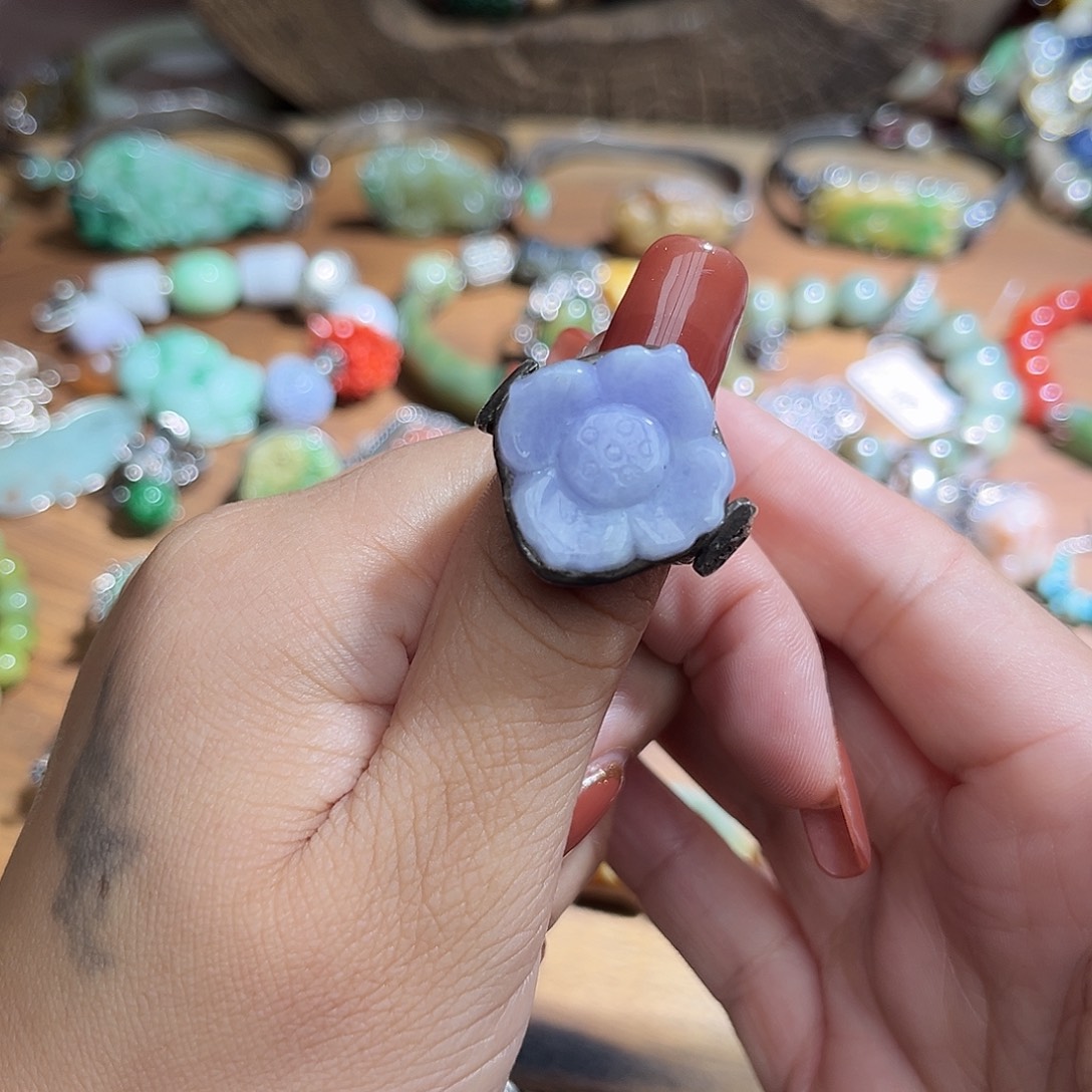 X***x足银镶嵌手串翡翠030