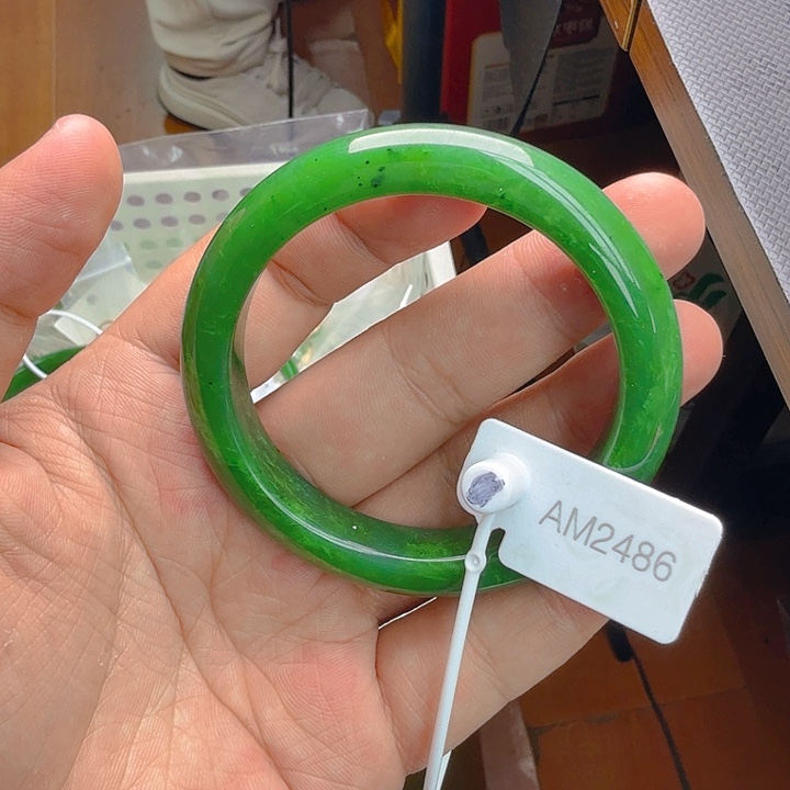 和田玉（碧玉）手镯未镶嵌58