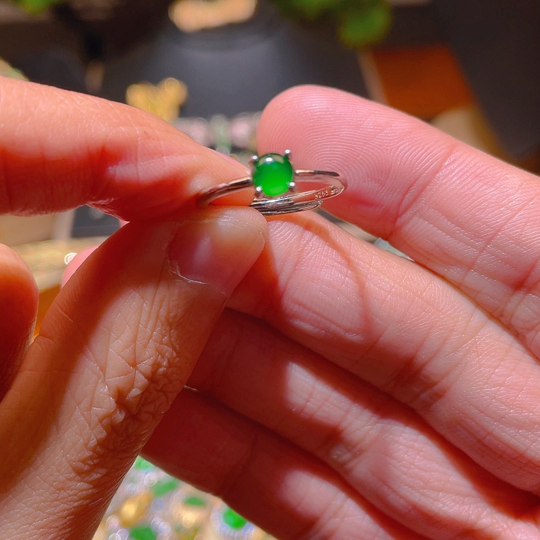 翡翠吊坠(不含链)银S925镶嵌