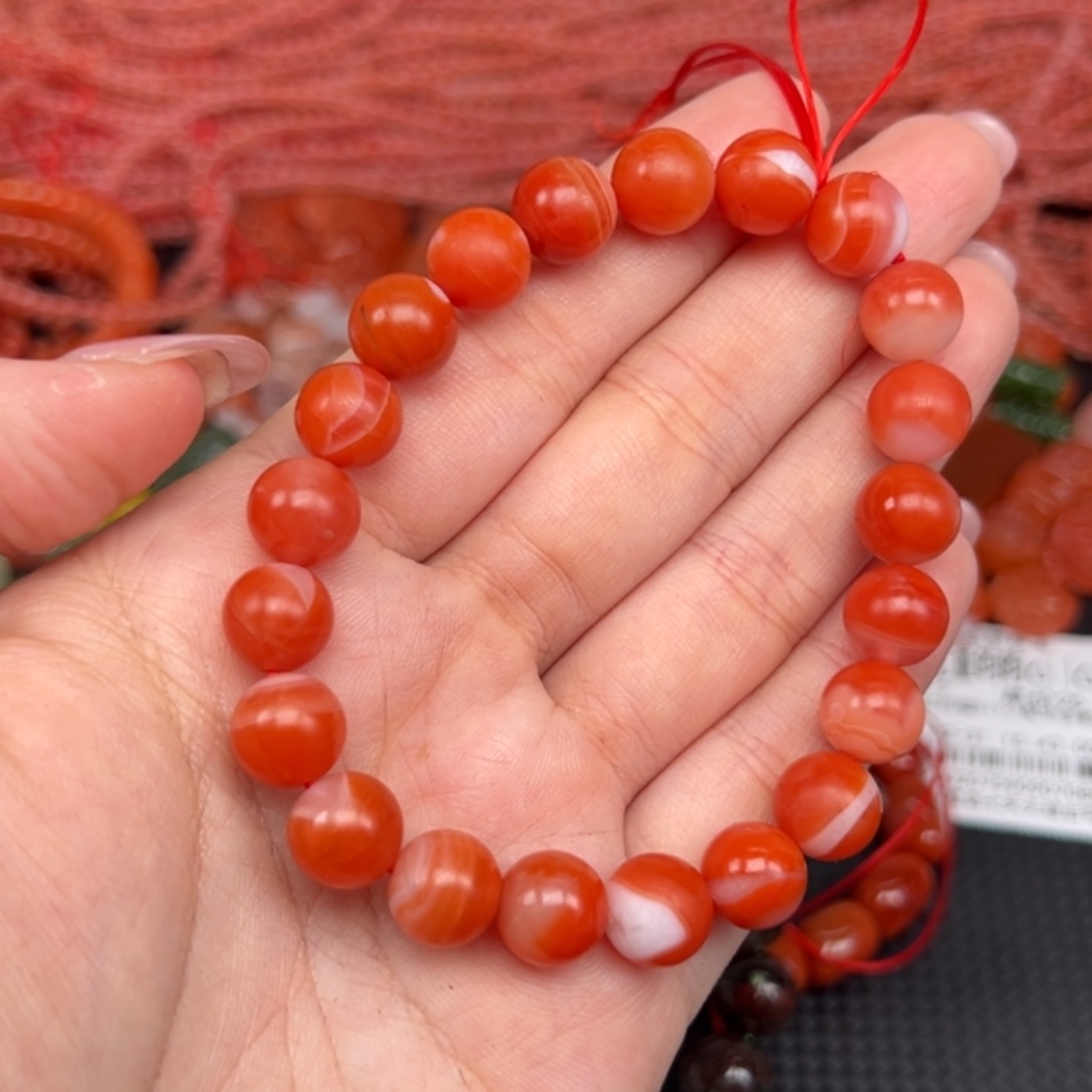 南红玛瑙未镶嵌手链