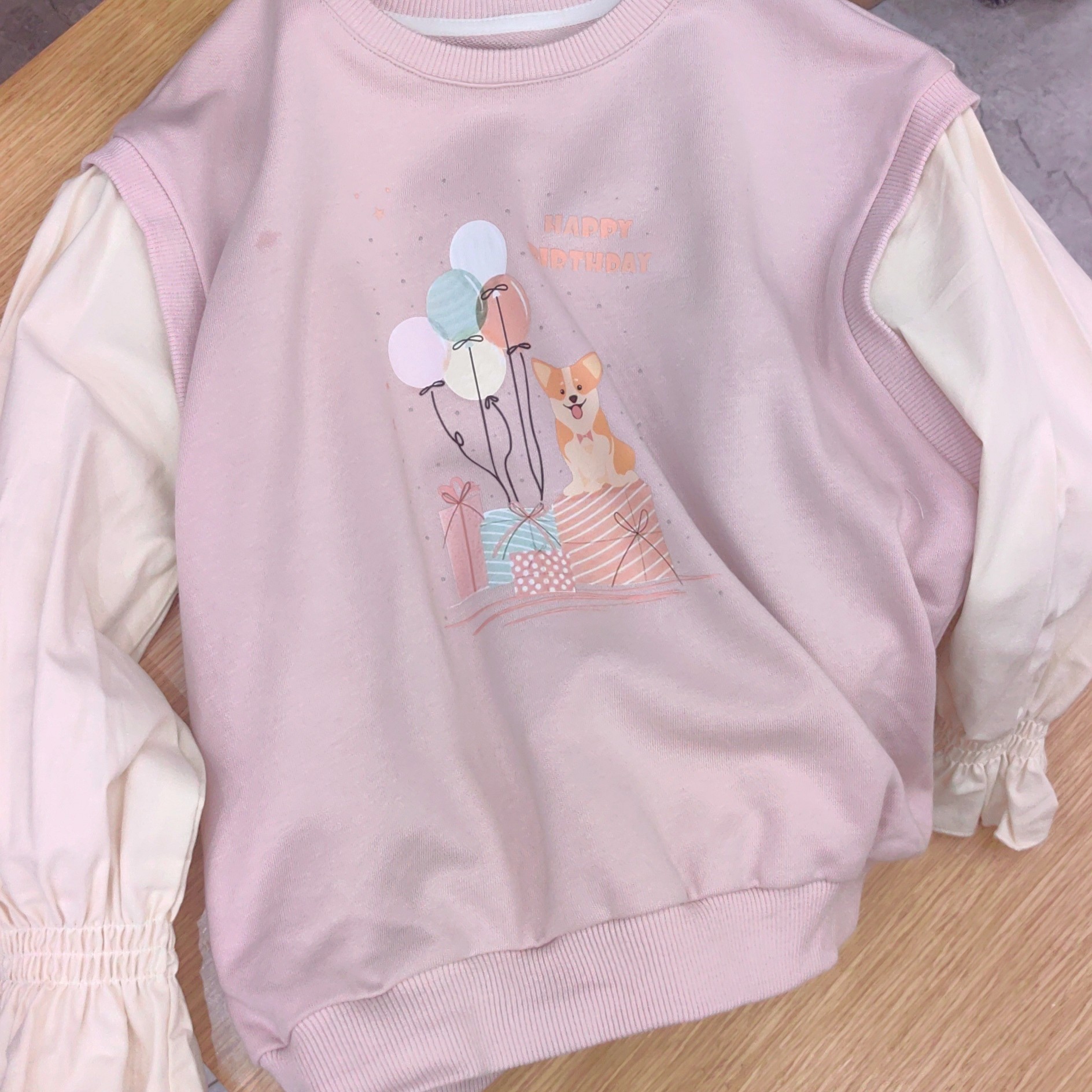 卡通动漫春秋女休闲韩版春季套装秋季卡通粉色童装