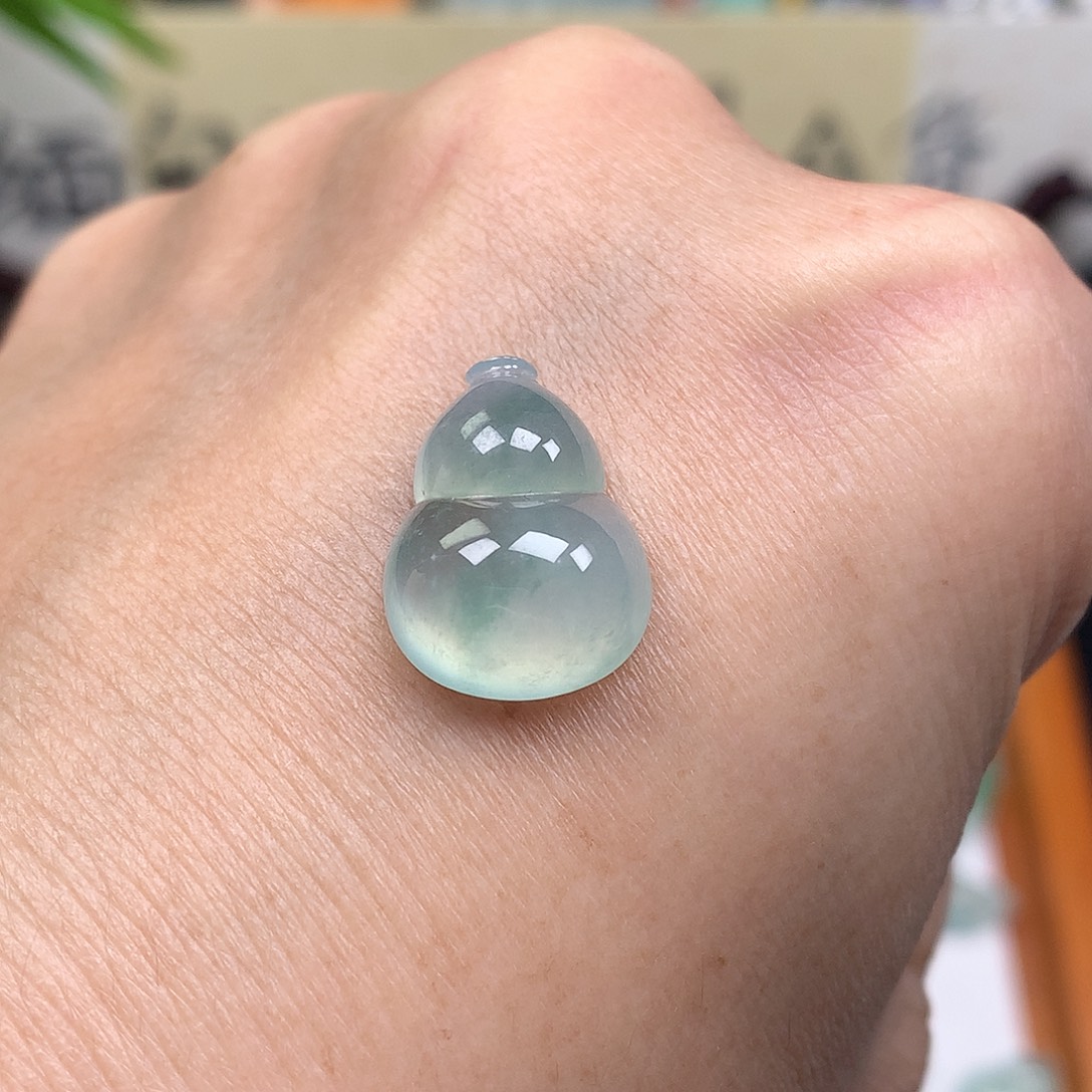 翡翠散珠缅甸天然A货翡翠冰种葫芦