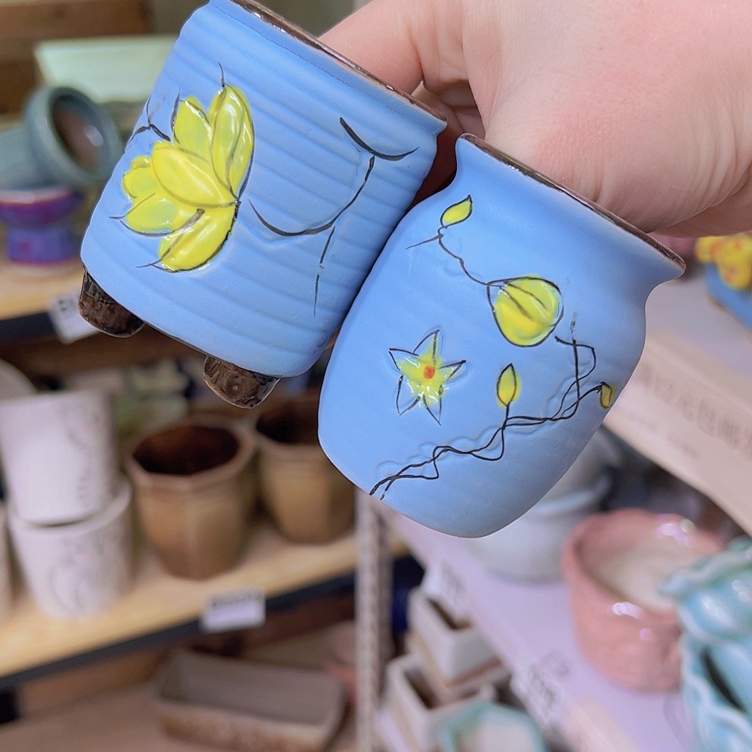 红陶陶瓷花盆当场满12包邮