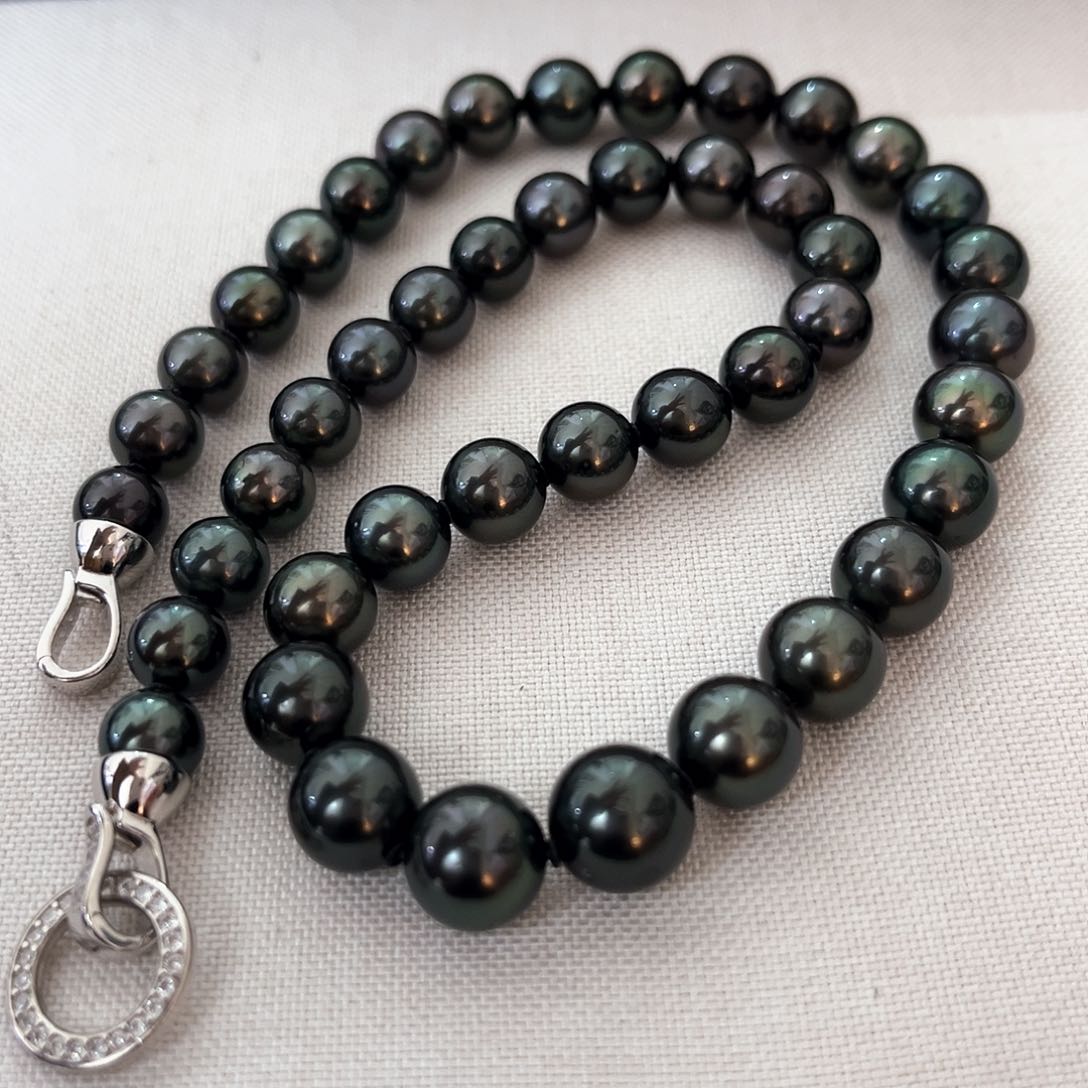 海水珍珠颈饰未镶嵌钢琴黑8-11