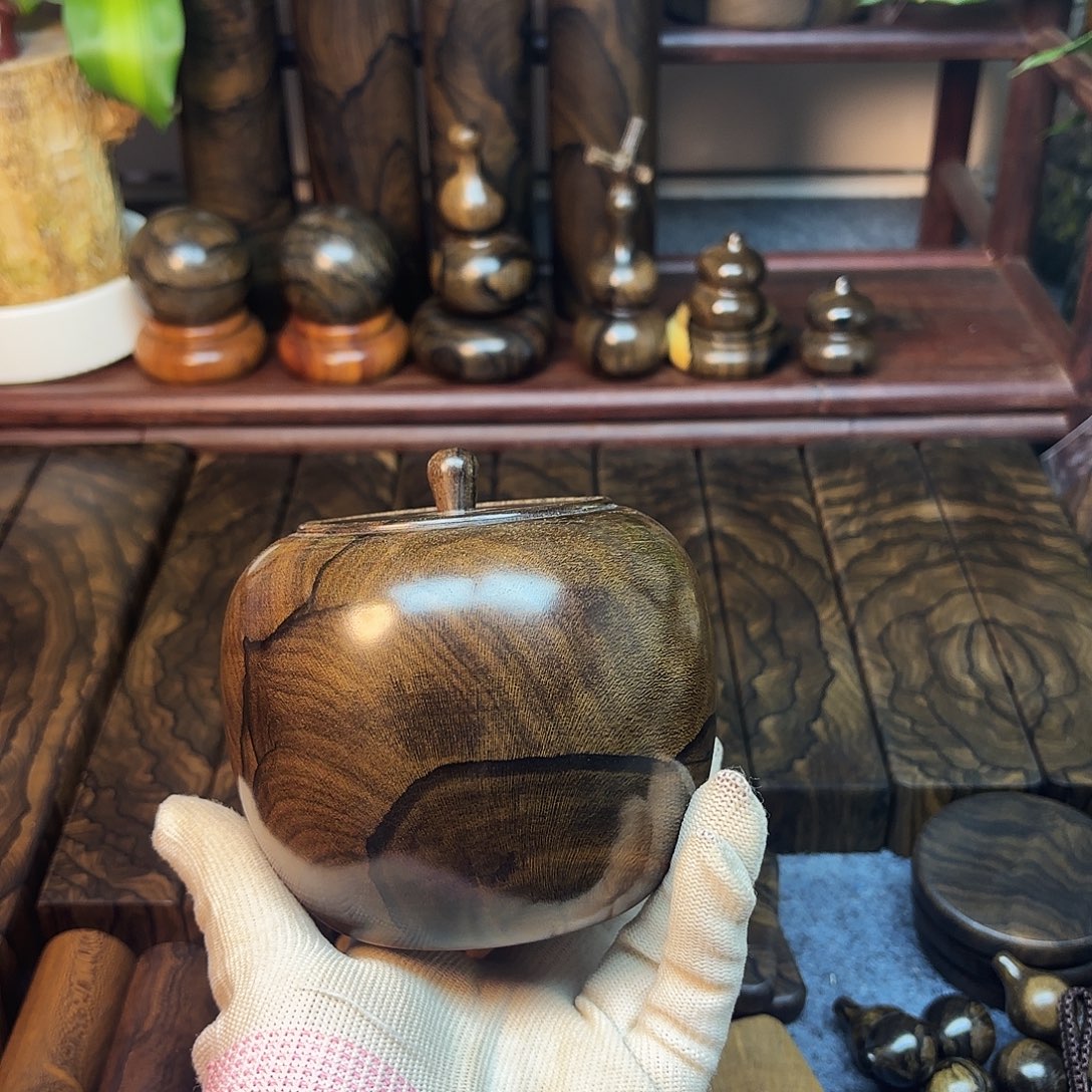 L***ᴷ破布木（黑柿木）罐子一个