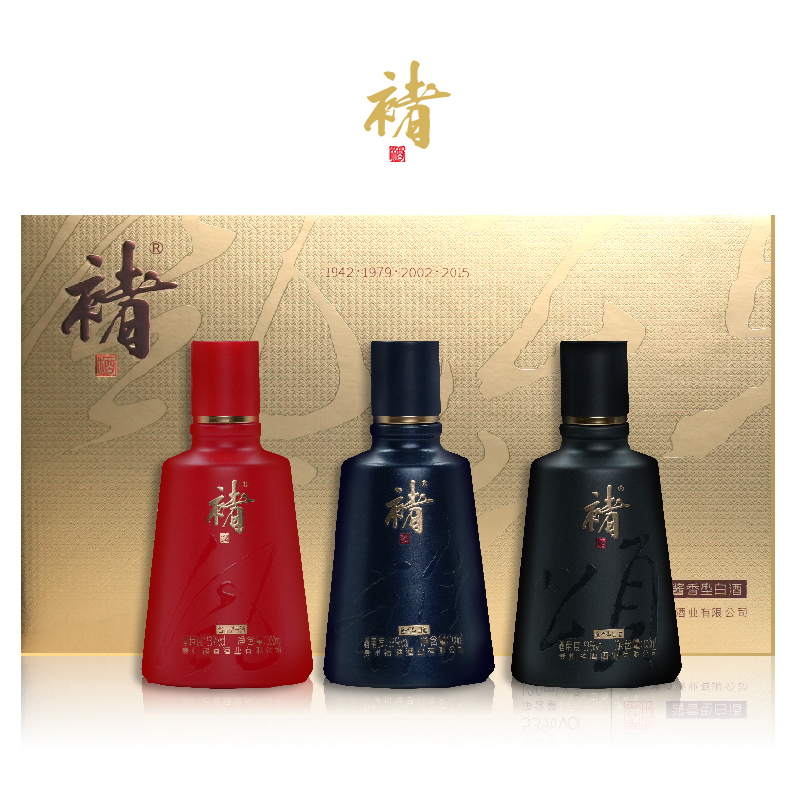 褚酒褚酒·风雅颂小酒礼盒粮坤沙酱酒白酒纯53度100ml*351-60度