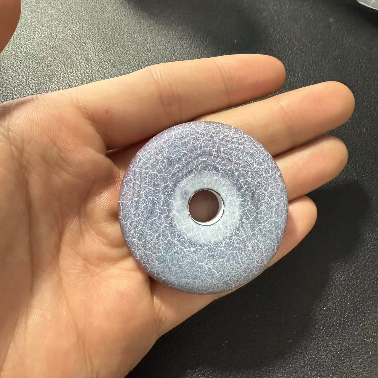 天然药霜紫俱来玛瑙平安扣吊坠 E212